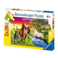 Ravensburger 08907 - Pferdewelt, 2 x 20 Teile Puzzle